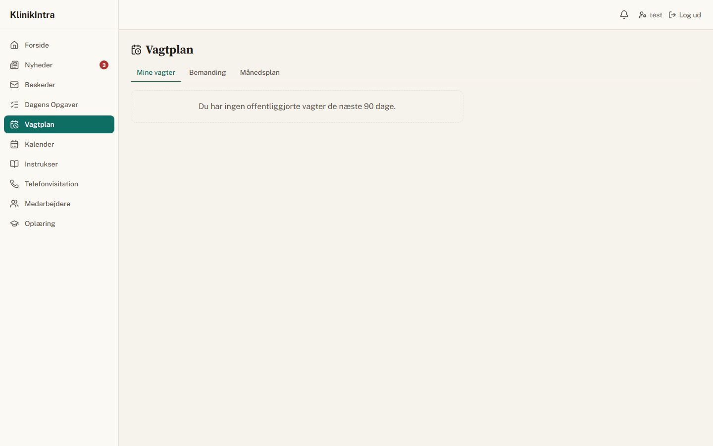 Vagtplan og studentervagter i intranet